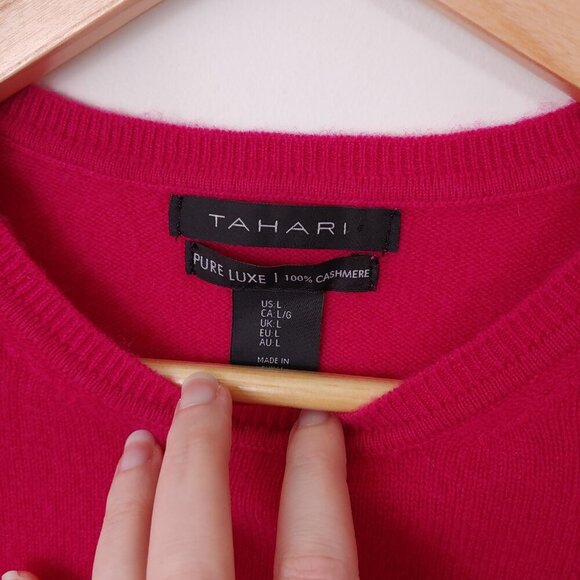 Tahari Pure Luxe 100% Cashmere Sweater size L - Picture 2 of 5